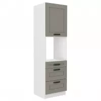 Szafka kuchenna Luna claygrey/biały 60DPS-210 3S 1F
