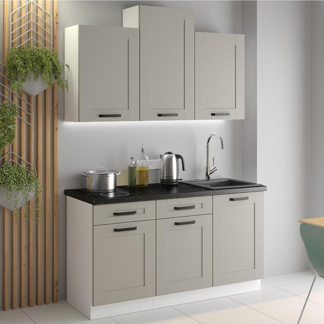Szafka kuchenna Luna claygrey/biały 60DPS-210 3S 1F