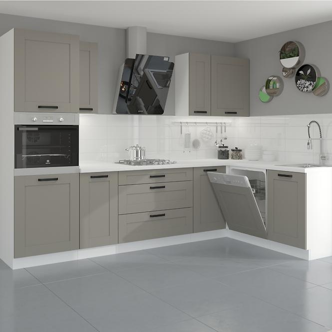 Szafka kuchenna Luna claygrey/biały 60DPS-210 3S 1F
