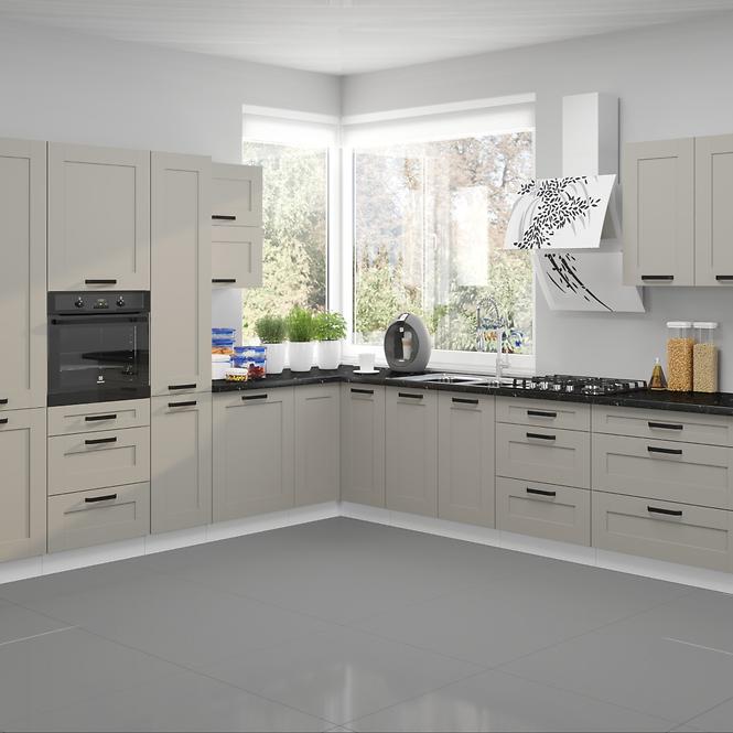Szafka kuchenna Luna claygrey/biały 60DPS-210 3S 1F
