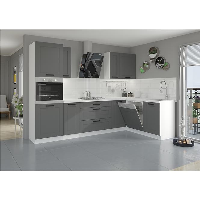 Szafka kuchenna Luna dustgrey/biały 60DPS-210 3S 1F