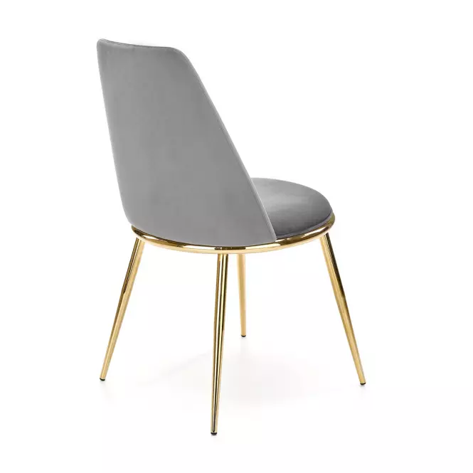 Krzesło K460 Velvet/Chrom Popiel