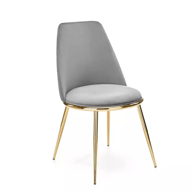 Krzesło K460 Velvet/Chrom Popiel