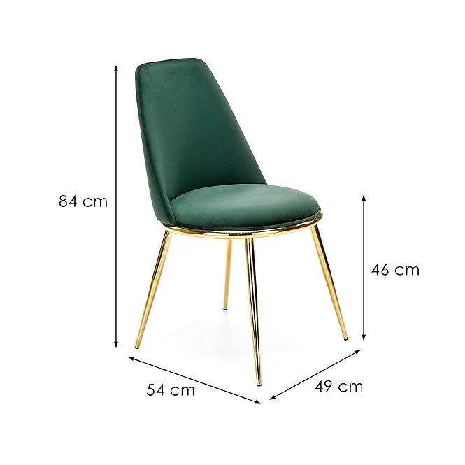 Krzesło K460 Velvet/Chrom C. Zielony