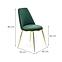 Krzesło K460 Velvet/Chrom C. Zielony,2