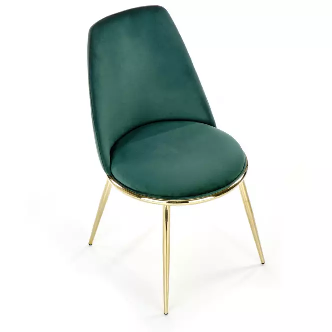 Krzesło K460 Velvet/Chrom C. Zielony