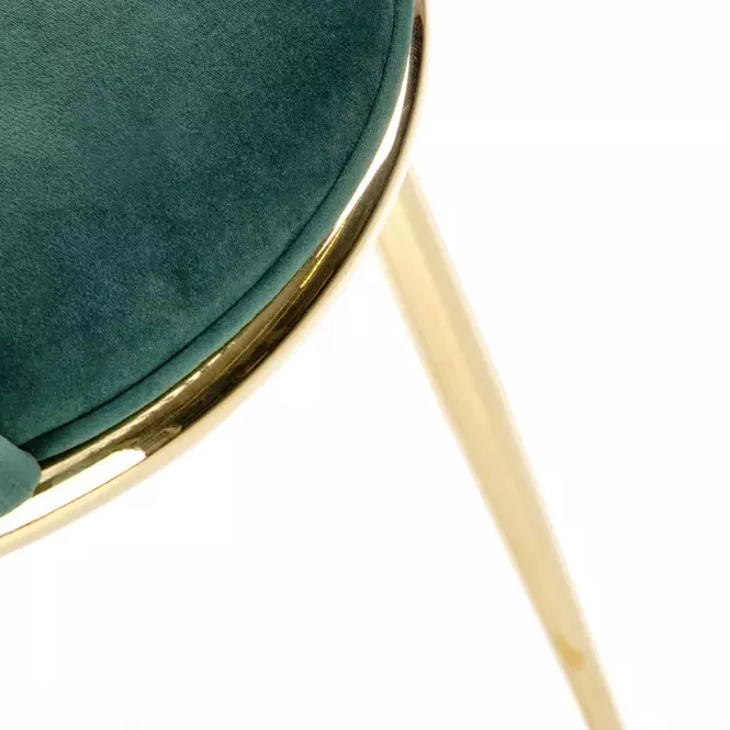 Krzesło K460 Velvet/Chrom C. Zielony
