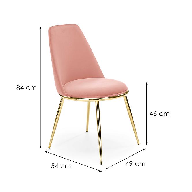 Krzesło K460 Velvet/Chrom Różowy