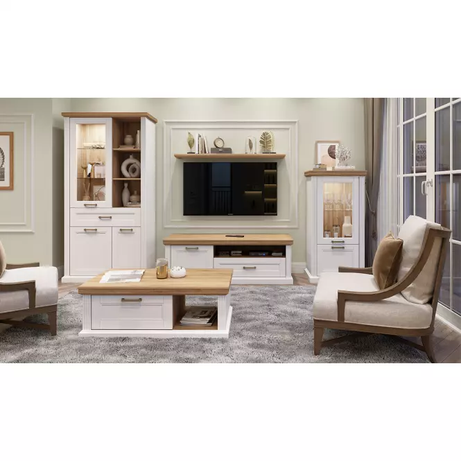 Ława Tara KLS white/pacific walnut,6