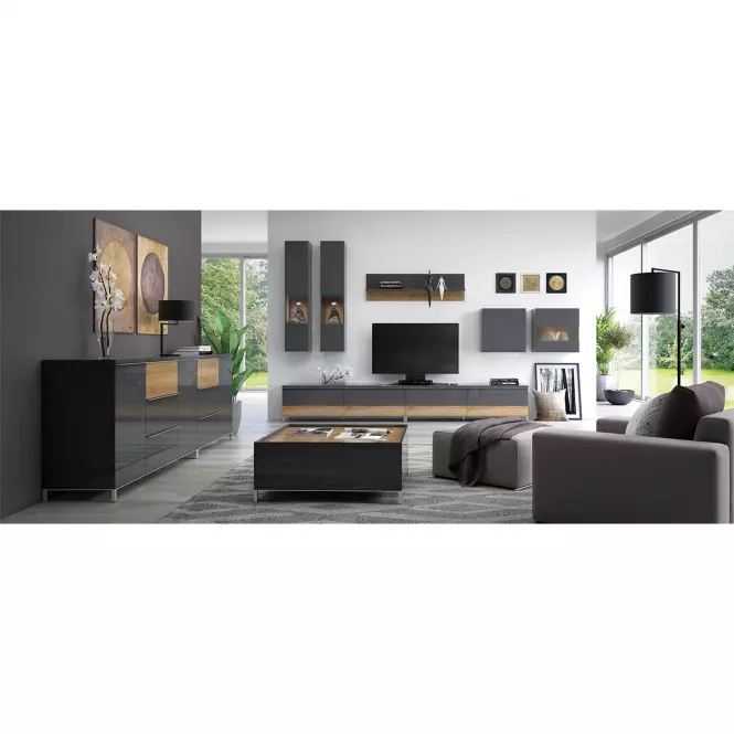Szafka wisząca Onyx VK55-1K/ON lakierowana anthracite/pacific walnut
