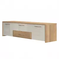 Szafka RTV Gala TV184-2K2F/GL lakierowana pacific walnut/beige