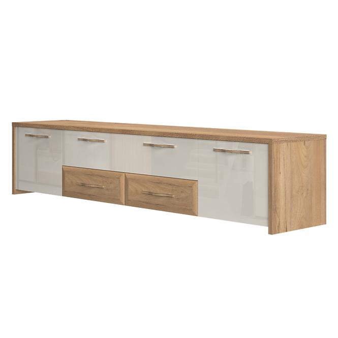 Szafka RTV Gala TV220-2K4F/GL lakierowana pacific walnut/beige