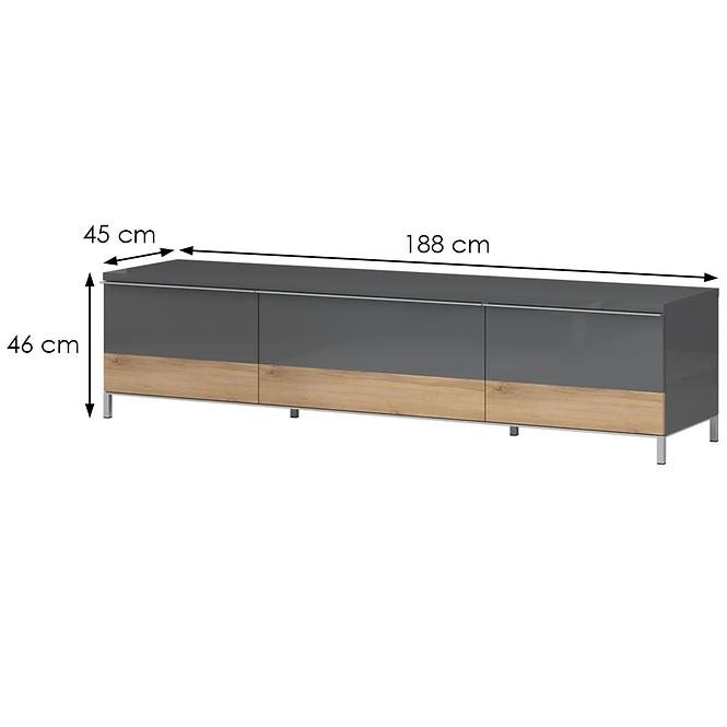 Szafka RTV Onyx TV180-2K1F/ON lakierowana anthracite/pacific walnut