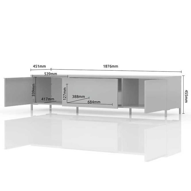 Szafka RTV Onyx TV180-2K1F/ON lakierowana anthracite/pacific walnut