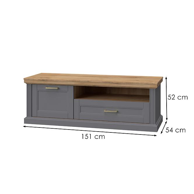 Szafka RTV Tara TV1K1F graphite/pacific walnut