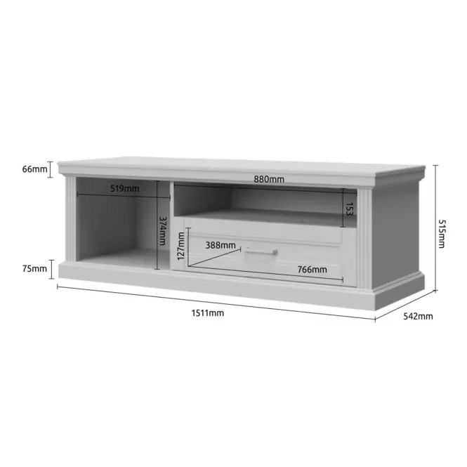 Szafka RTV Tara TV1K1F graphite/pacific walnut