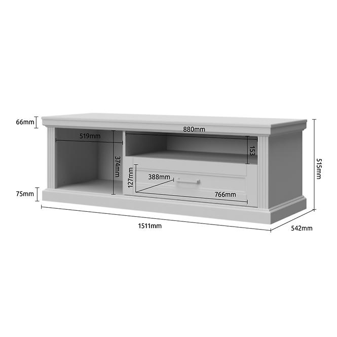 Szafka RTV Tara TV1K1F graphite/pacific walnut