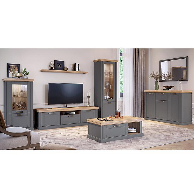 Szafka RTV Tara TV1K1F graphite/pacific walnut