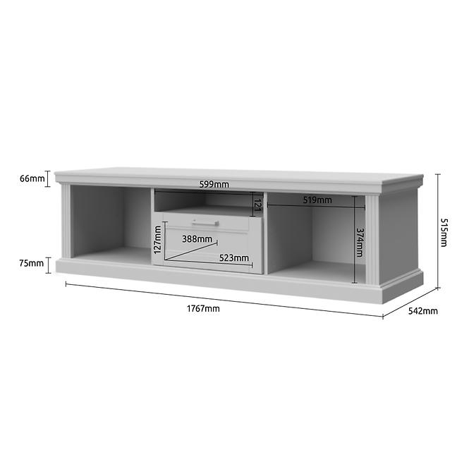 Szafka RTV Tara TV2K1F graphite/pacific walnut