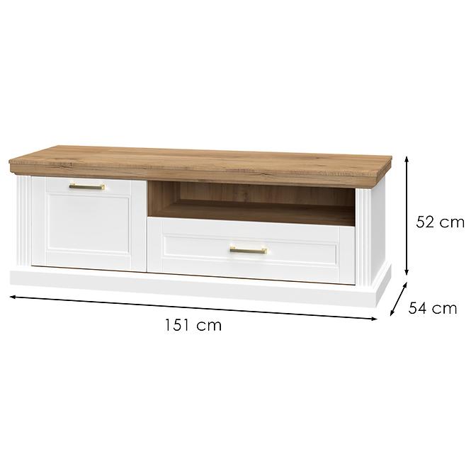 Szafka RTV Tara TV1K1F white/pacific walnut