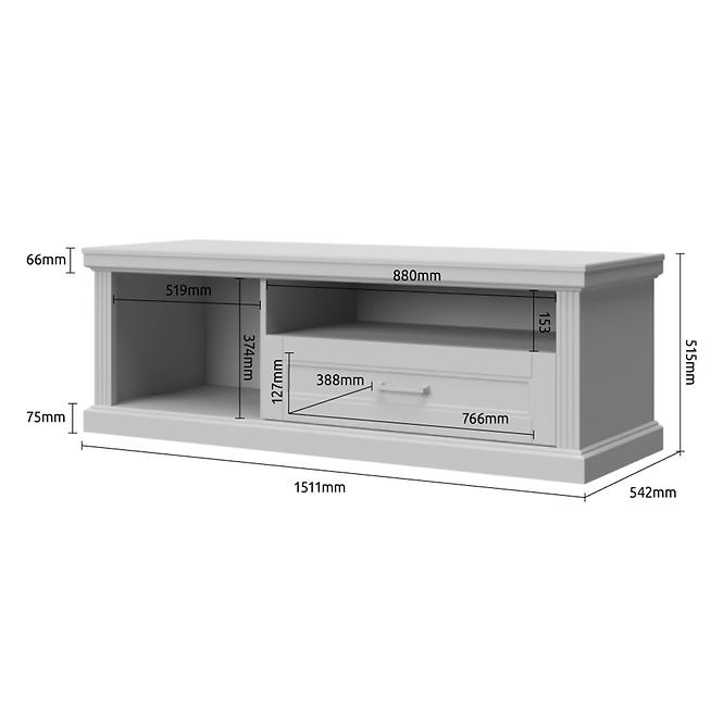 Szafka RTV Tara TV1K1F white/pacific walnut