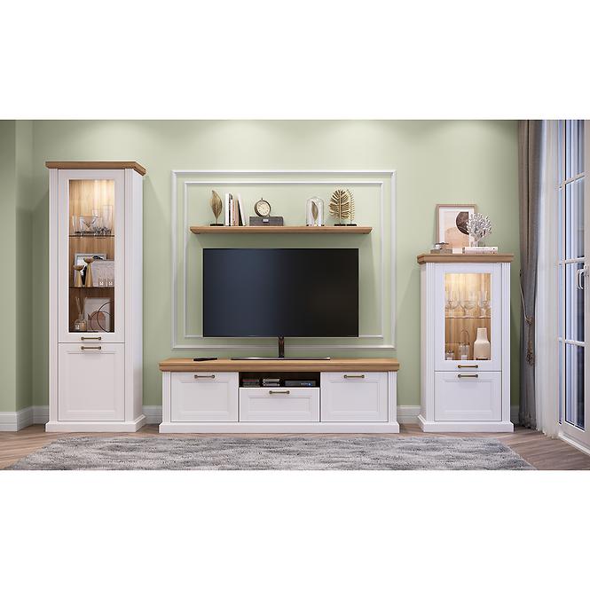 Szafka RTV Tara TV1K1F white/pacific walnut