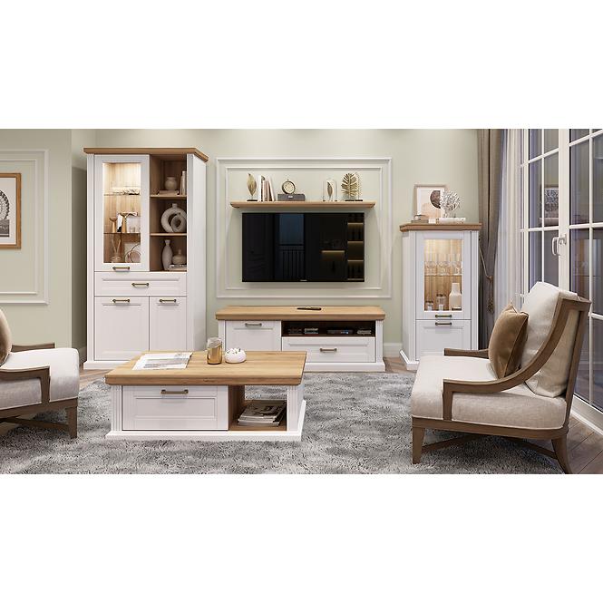 Szafka RTV Tara TV1K1F white/pacific walnut