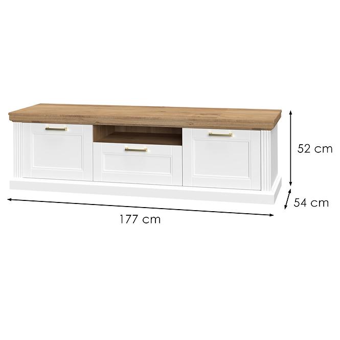 Szafka RTV Tara TV2K1F white/pacific walnut