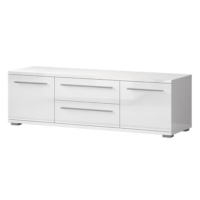 Szafka RTV Piano TV150-2K2F/PN-70/KA/70 lakierowane crystal white