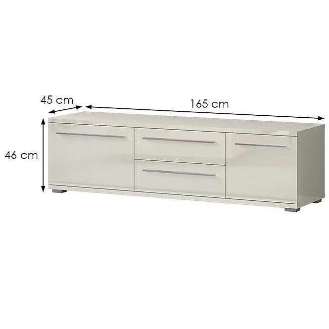 Szafka RTV Piano TV165-2K2F/PN-71/KA/71 lakierowane beige