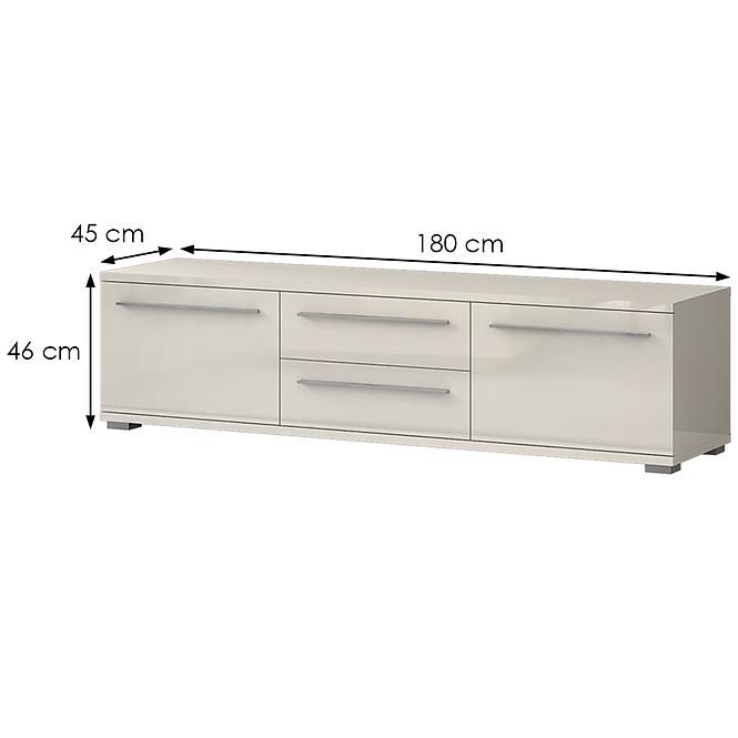 Szafka RTV Piano TV180-2K2F/PN-71/KA/71 lakierowane beige