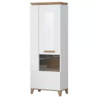 Witryna Brio V2S lakierowane pacific walnut/crystal white