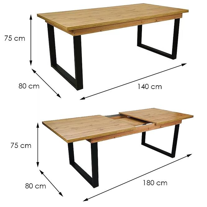 Stół rozkładany ST-10 140/180x80cm dąb wotan