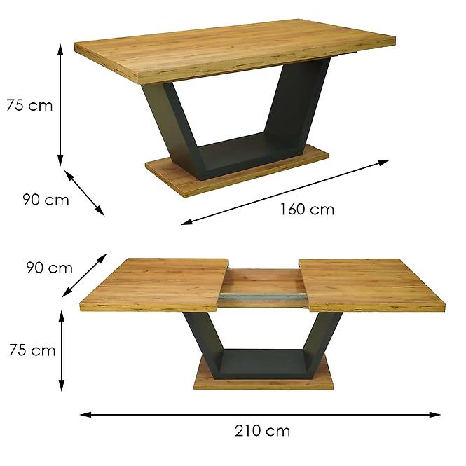 Stół rozkładany ST-11 160/200x90cm k003/grafit