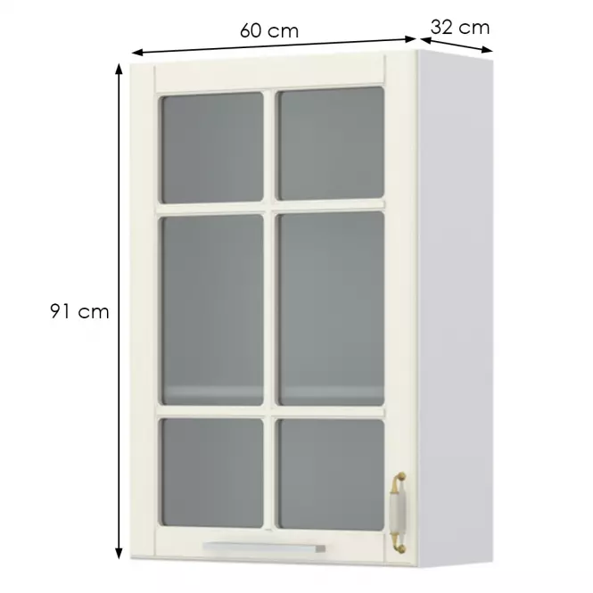 Szafka kuchenna Evergreen V9-60-1KS/4 ivorymat,2