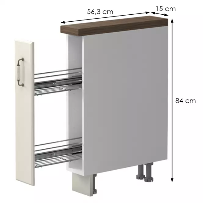 Szafka kuchenna Evergreen R-15-1K/4 ivorymat