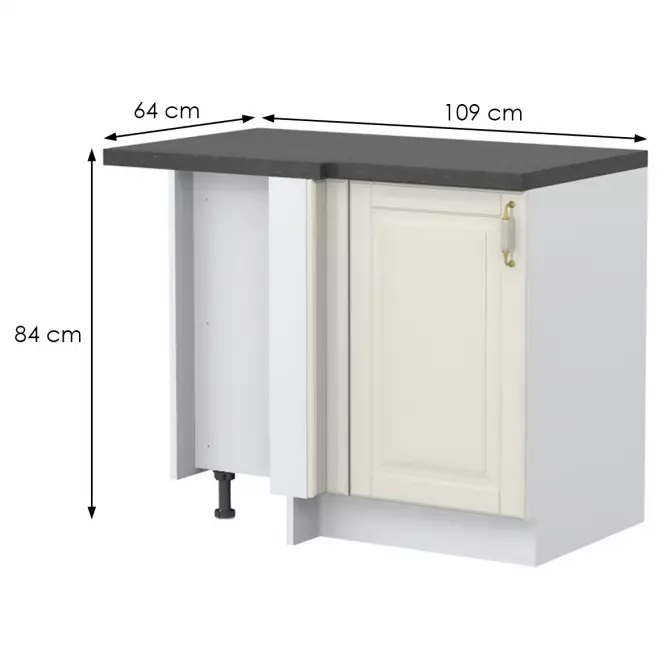 Szafka kuchenna Evergreen R-UG-1K/4 ivorymat