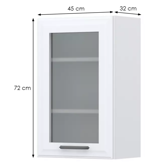 Szafka kuchenna Evia v7-45-1ks/4 pearl grey mat,2