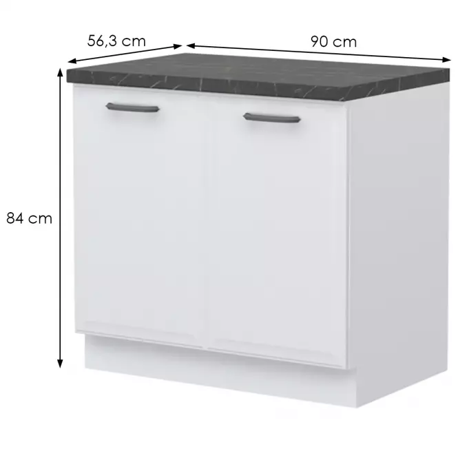 Szafka kuchenna Evia r-90-2k/4 pearl grey mat
