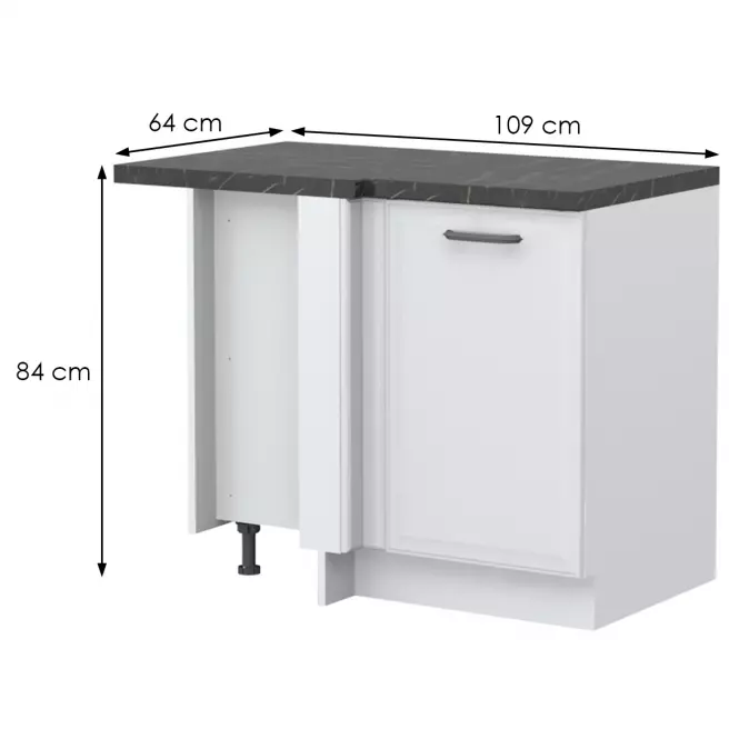 Szafka kuchenna Evia r-ug-1k/4 pearl grey mat