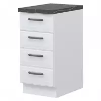 Szafka kuchenna Evia r-40-4f/4 4s pearl grey mat