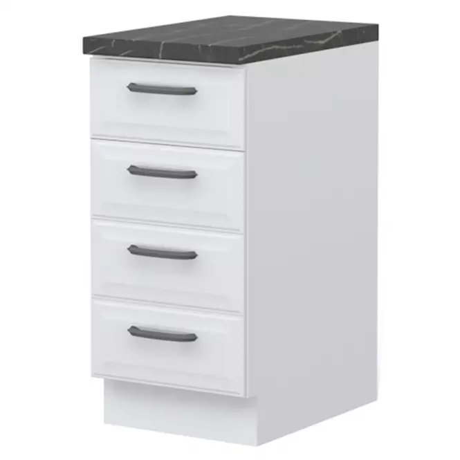 Szafka kuchenna Evia r-40-4f/4 4s pearl grey mat