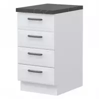Szafka kuchenna Evia r-45-4f/4 4s pearl grey mat