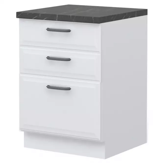 Szafka kuchenna Evia r-60-3f/4 3s standard pearl grey mat