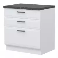 Szafka kuchenna Evia r-80-3f/4 3s standard pearl grey mat