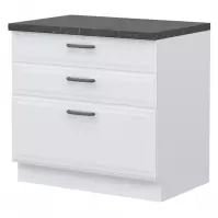 Szafka kuchenna Evia r-90-3f/4 3s standard pearl grey mat Szafka kuchenna Evia r-90-3f/4 3s standard pearl grey mat