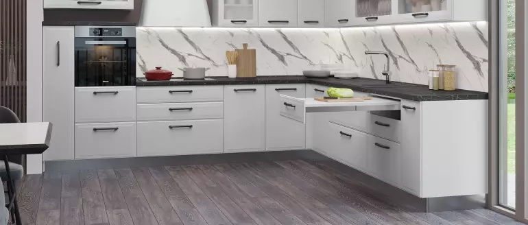 Szafka kuchenna Evia r-40-4mbox/4 4s pearl grey mat