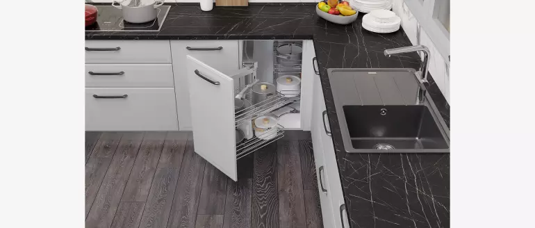 Szafka kuchenna Evia r-40-4mbox/4 4s pearl grey mat