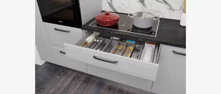 Szafka kuchenna Evia r-40-4mbox/4 4s pearl grey mat