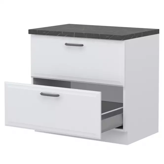 Szafka kuchenna Evia r-90-2mbox/4 pearl grey mat